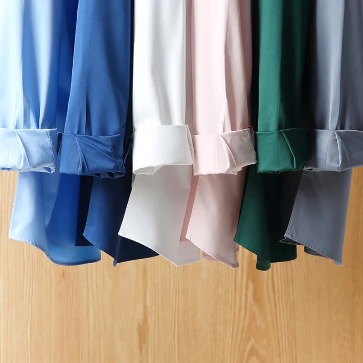 HoneyYami%20New%20Quality%20Stretch%20Anti-Wrinkle%20Men%20Shirts%20Long%20Sleeve%20Dress%20Shirt%20For%20Male%20Slim%20Social%20Business%20Blouse%20Solid%20Color%20Shirt%20S-6XL%20-%20Image%204