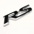 3D Metal RS Logo Car Emblem RS Badge Unassembled Die-Cast Car Body Part for Model Toy Car. 