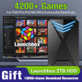 JMachen Hyper Base Lbox Retro Game Console for PS4/PS3/Switch/PS2/Wii/WiiU/PS1 Launchbox 2TB Gaming HDD with 4200+ PC/3D Games.