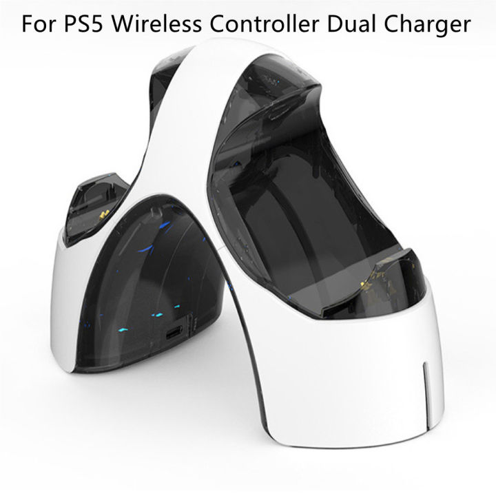 For PS5 Wireless Controller Dual Charger for Dual Sense Charging Cradle Dock Station With Type-C Charging Cable
