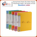 Display Book Plastic File Folder Display Presentation Book 100 Pocket  A4 Size Random color 1pcs - File. 