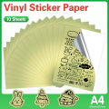 10Sheets A4 Glossy White Silver Printable Vinyl Sticker Paper Waterproof Self-adhesive Transparent Copy Paper for Inkjet Printer. 