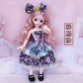 【The road to happiness Store】New 22 Movable Joints BJD Doll 31cm 1/6 Makeup Up Cute Dolls With Handmade Fashion Dress Beauty Toys For. 