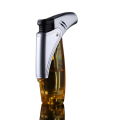 1 pcs Butane Jet Torch Lighter Plastic Windproof Cigar Lighter Gas Fuel visible. 
