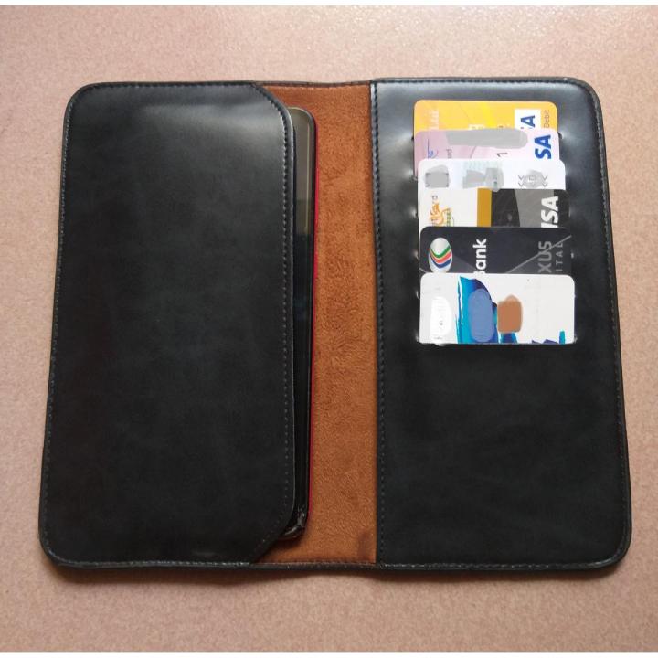 Long Leather Wallet (6 Inch) For Mobile & Money with Credit Card Holder ...
