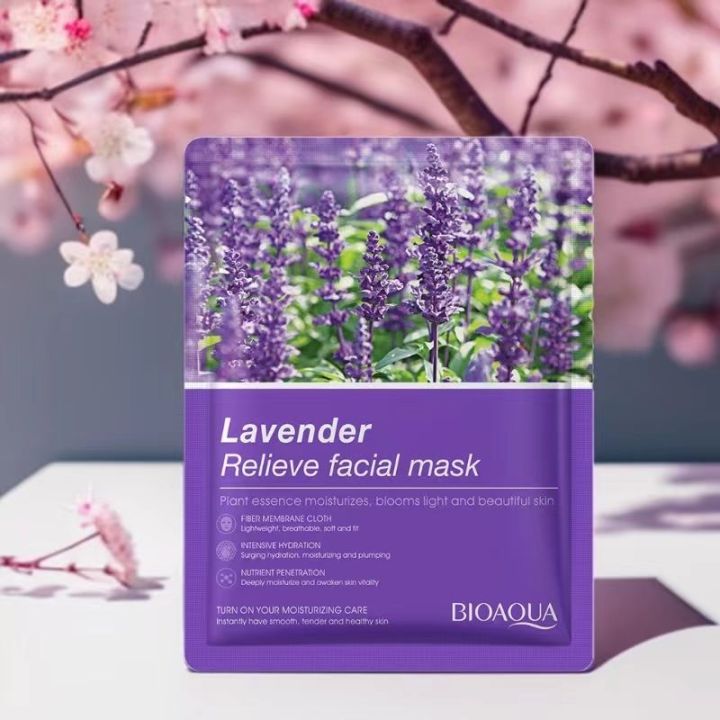 Bioaqua Lavender Relieve Facial Care Skin Care Sheet Mask 25gm | Daraz.com.bd