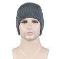 Solid Knitted Hat Winter Imitation Rabbit Fleece Hats for Men Warm Ear Caps Autumn Beanie Hat Men's Winter Cap.