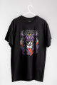 Men's Stylish Black Printed Cotton Soft Comfortable Short Sleeve Casual Anime T-Shirt. 