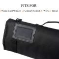 WESSLECO Knife Bag Nylon Chef Roll Bag with 8 Pocket for Kitchen Accessories Portable Knives Case Holder.