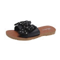 Sandals women's 2021 summer wear bow bow versatile non-slip flat sole wettable word Internet celebrity beach shoes women. 