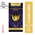 Okamoto Crown Super Thin & Soft Condoms - 10Pcs Pack(No. 1 in Japan). 