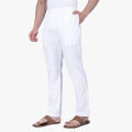 Stylish White Color Cotton Pant Pajama For Men.