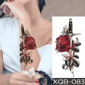 Waterproof Temporary Tattoo Sticker Blue Ice Dragon Plum Blossom Flash Tattoos Family Tree Fox Body Art Arm Tatoo Women Men. 