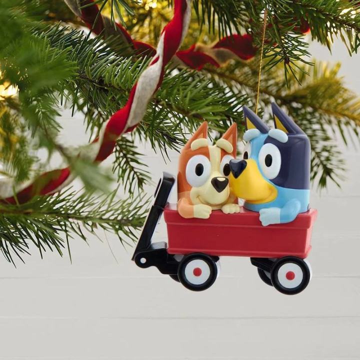 New Holiday Decoration Cartoon Cute Bluey Bingo Acrylic Series 2d Christmas Tree Decoration Creative Personality Car Decoration