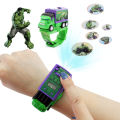 Dropshipping children's digital transformer toy watches, pull back car projection watches, cartoon electronic watch gifts.