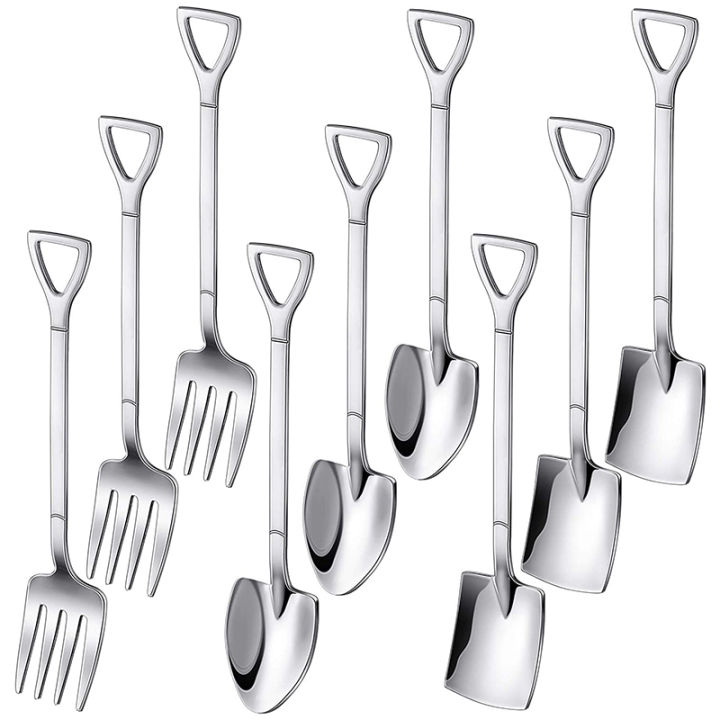 9%20Pieces%20Shovel%20Spoon%20Fork%20Shovel%20Coffee%20Spoon%20Shovel%20Handle%20Dessert%20Spoon%20Ice%20Cream%20Spoon%20Shovel%20Shape%20Fork%20Fruit%20Fork%20-%20Image%202