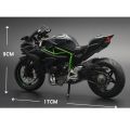 1:12 H2 R Motorcycle Diecast Alloy Model Toy Black Ninja H2R Motorbike Detachable Collection Black. 