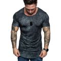 New Monochrome 3D T-Shirt Men's Casual Top Men's 3D T-Shirt Summer O-Neck Shirt Large Size Streetwear. 