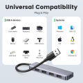 UGREEN USB Hub 3.0, Ultra Slim 4 Port USB 3 Hub with 5Gbps Data Transfer, 5V/2.4A Power Supply Port, Multiple USB Port Extension Hub for Laptop, PC, MacBook, iMac, Xbox, PS4/PS5, Hard Drive. 