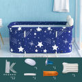 Foldable Soaking Standing Bath Tub Seat Cushion Sturdy Bathing Hot Tub for Milk Bath Indoor. 