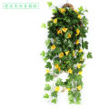 Artificial Flower Rattan Living Room Decoration Flowers Wall Decoration Chlorophytum Hanging Basket Wall Hanging Outdoor Simulation Morning Glory. 