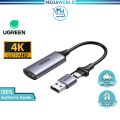 USB 3.0 Video Capture Card 4K 30Hz HDMI to USB/USB-C HDMI Video Grabber Box for PC Computer Camera Live Stream Record Meeting Camera Hall. 