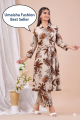 Floral printed co-ord set for woman.