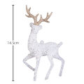 1/5Pcs Plastic Crystal Flash Deer Festival Forest Elk Dessert Table Decor Holiday Tree Ornaments Home Kid Gift Shop Display. 