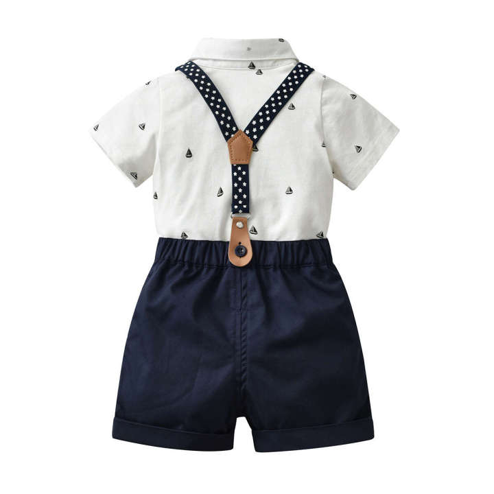 2024%20Summer%20New%20Male%20Baby%20One%20Year%20Old%20Gentleman%20Two%20Piece%20for%20Infants%20Young%20Children%20Banquet%20Dresses,%20Bowtie%20and%20Strap%20Set%20-%20Image%205