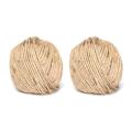 2X 3MM Thick Brown Rustic Jute Twine Hessian String Cord Rope for Hand Craft 250gm. 