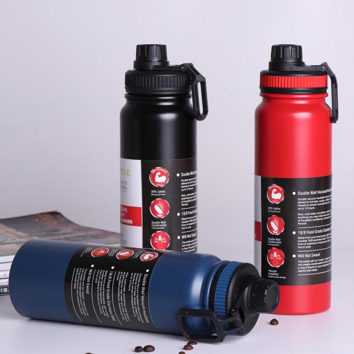 600ml Vacuum Insulated Stainless Steel Sports Bottle | Insulated Sport Thermos Bottle Large-Capacity Stainless Steel Water Bottle Travel Cup Double Wall Vacuum Flask Thermal Mug