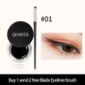 Black Brown Eyeliner Cream Waterproof Beauty Cosmetics Long Lasting Eyeliner Gel Eyeshadow Makeup Tools with Brush Set Eye Liner Vnce Lncei.