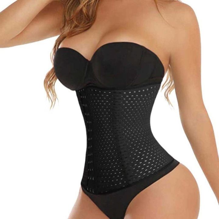 Women's%20Waist%20Trainer%20Corset%20for%20Weight%20Loss%20Sport%20Workout%20Body%20Shaper%20Tummy%20Fats%20Burner,S%20-Black%20-%20Image%204