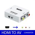 HDMI TO AV Converter Box with USB Power Cable And PAL NTSC Switch HDMI To AV Converter Cable For CRT Television CRT TV Projector Android TV Box.