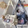 Japanese Kawaii Crossbody Bags For Women Transparent Pocket itabag Student Shoulder Bag Handbags Book Bag JK Ita Bag Girls Bolsa.