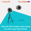 JISULIFE FA17 Outdoor Camping Ceiling Fan LED Light With Small & Large Stand- Time Square.