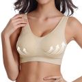Sports Women Stretch Bra Seamless Comfort Padded Yoga Crop Top Vest Sleep Bra Wireless Bras Sleep Top Tank Female Sport Bras. 