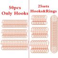 50pcs/25set Swivel Clasps Set Lanyard Snap Hooks with Key Chain Rings Keychain Clip Hooks for DIY Necklace Bracelet Chain Supply. 