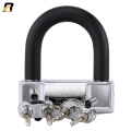 Dual Cylinder Motorcycle Lock with Dual Key System, C92 Anti Acid, Anti Rust, Anti Corrosion, Anti Saw Protection, Heavy Duty Alloy Steel U Lock with Silicone Cover. 