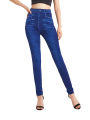CUHAKCI Solid Color Jeans Ladies Plus Size Jeggings Soft False Denim Yoga Long Pants Women Stretchy Trouser Dropship S-3XL.