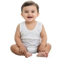 6 Pieces White Color Sando Ganji/Tank Top For Kids 0-3 years. 