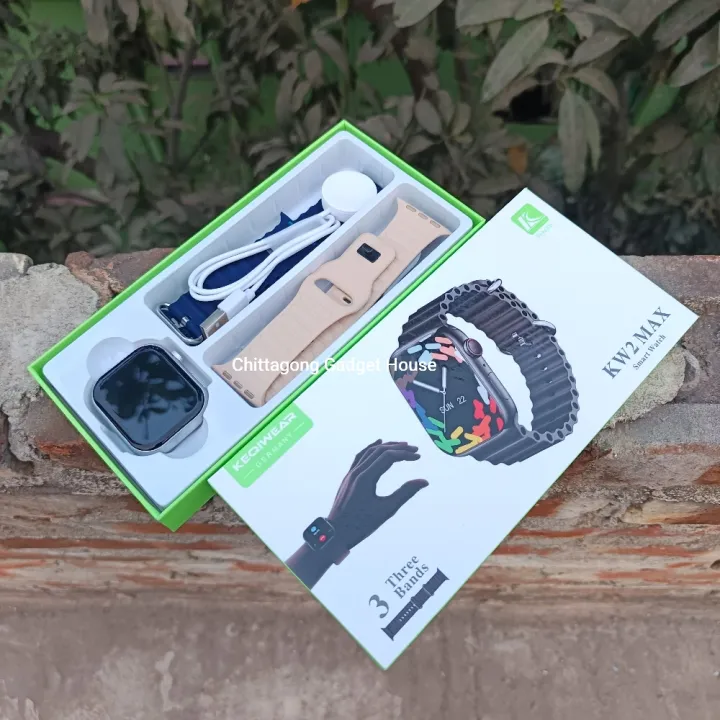 KEQIWEAR%20KW2%20Max%20HD%20Curved%20Screen%20Wireless%20Charging%20&%20Multi%20Functional%20Smartwatch%20With%203%20Bands%20-%20Image%204