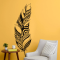 Feather Art Design Wall Stickers For Bedroom Livingroom Library - Peacock Feather Wall Decal.