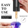 0.7-1.2Mm Micro-Electric Hand Drill Set for Resin,Electric Mini Drill for Jewelry Making Electrical Pin Vise Kit.