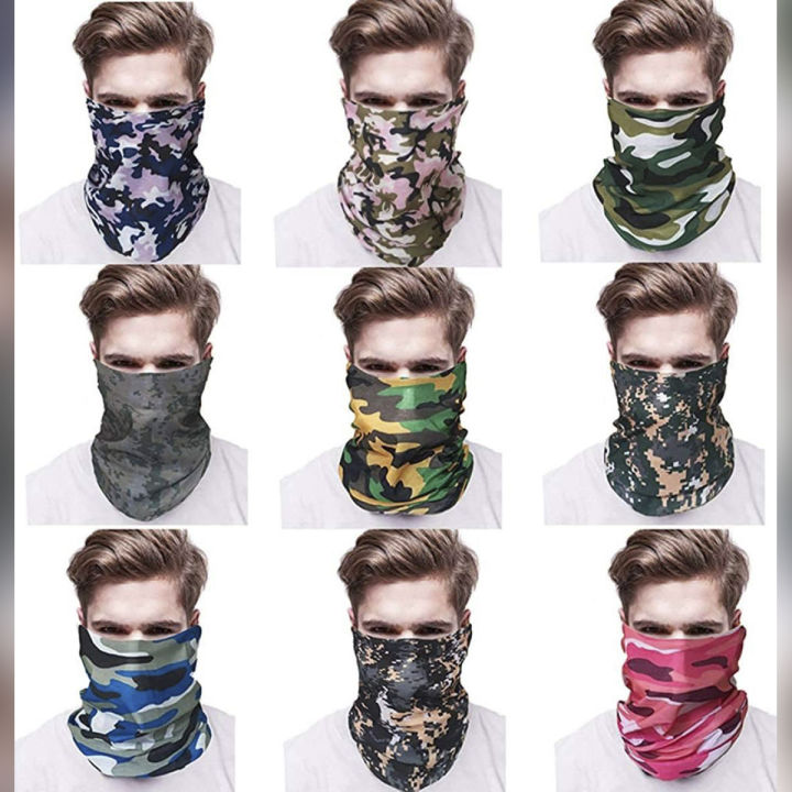 Fashion Multifunctional Seamless Tubular Bandana for Outdoor Dust Headband Magic Scarf Head Wrap Neck - Random Design 1Pcs