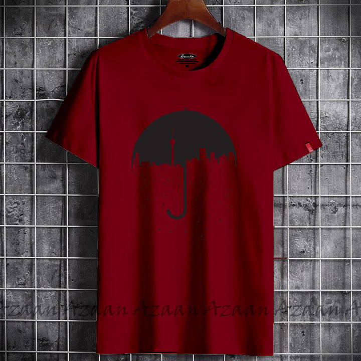 Stylish%20Half%20Sleeve%20Chinese%20Printed%20Microfibre%20T%20Shirt%20For%20Women%20-%20Image%202