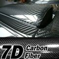 7D Glossy Sticker Carbon Fiber Style PCV Car Interior/Exterior Sticker - 8"/60". 