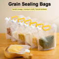 10Pcs Sealed Storage Bag Transparent Grain Storage Bag Moisture-proof Mildew-proof Packing Bag Refillable Plastic Grain Bag.