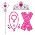 Little Mermaid Ariel Accessories for Girls Crown Necklace Hair Hoop Wig Glove Set Christmas Birthday Party Cosplay Accessories.