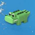 Wind up Clockwork Dabbling Toy Crocodile Floats Crocodile Swimming Pool Floating Toy for Kids Bath Time Fun. 